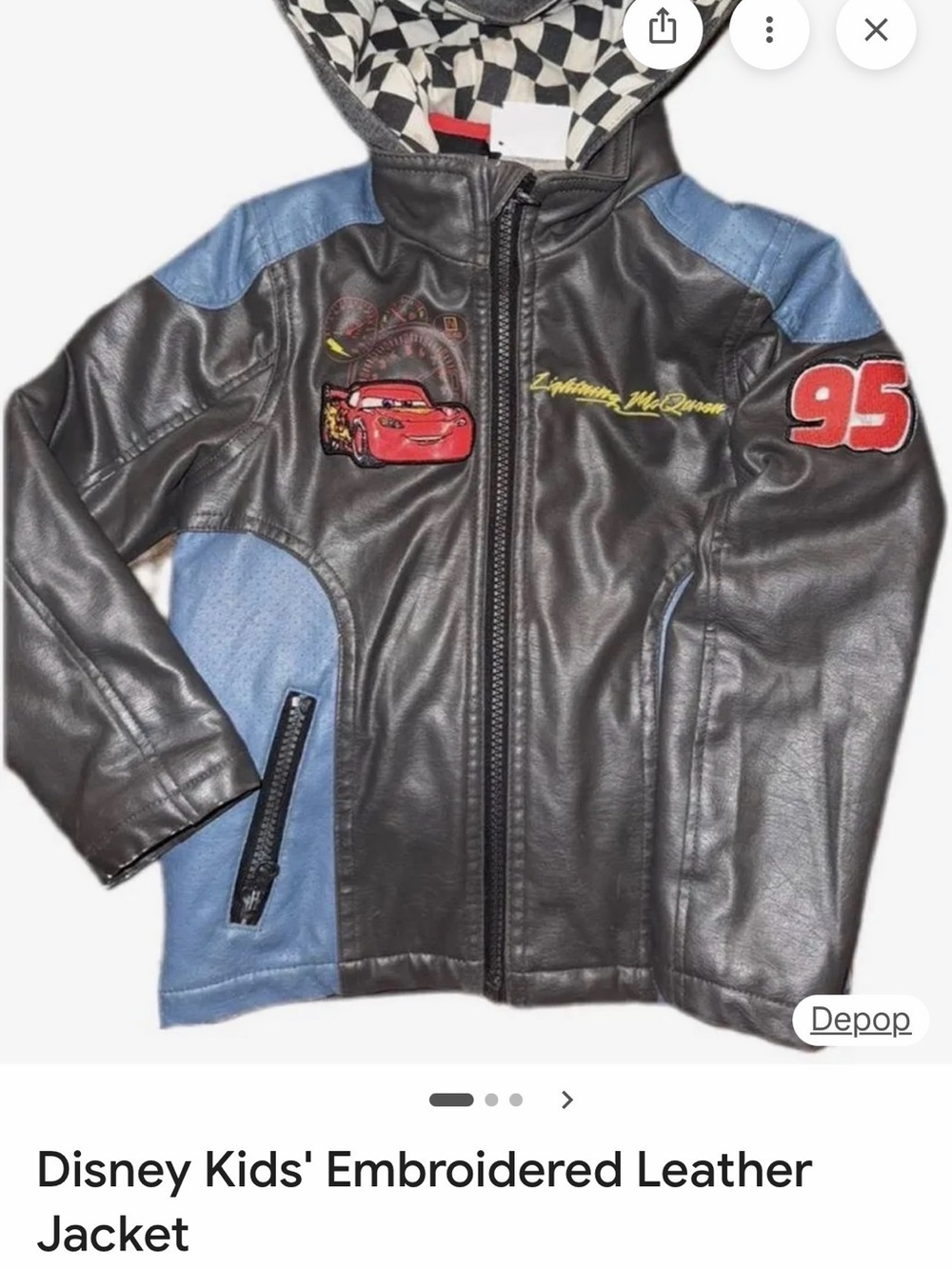Disney Black and Blue Lightning McQueen Jacket
